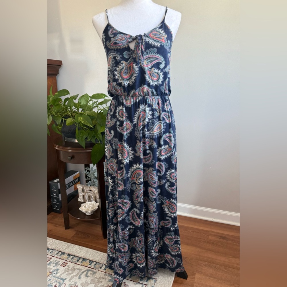 Loveappella Sundress Paisley With Tie Front